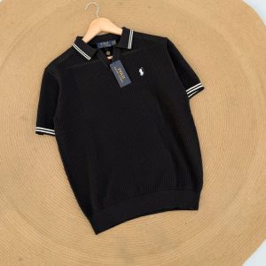 Classic Knit Polo - Black | Cotton Rich Breathable Polo T-Shirt for Men
