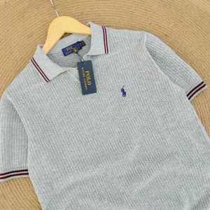Classic Knit Polo - Grey | Cotton Rich Breathable Polo T-Shirt for Men