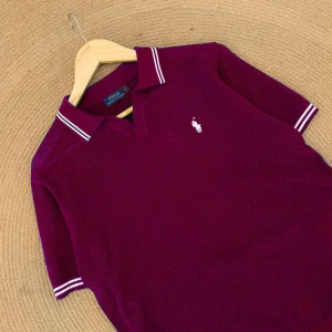 Classic Knit Polo -Merun | Cotton Rich Breathable Polo T-Shirt for Men (Copy)