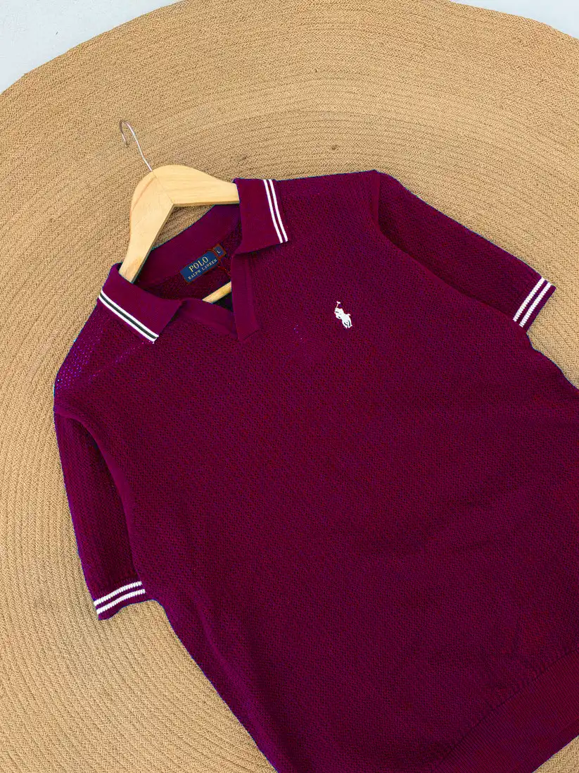 Classic Knit Polo -Merun | Cotton Rich Breathable Polo T-Shirt for Men (Copy)